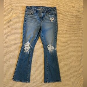 American Eagle Flare Jeans 14 Short